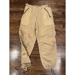 Abercombie Fitch Paratrooper Pants Beige Mens M Cargo Flight Utility Baggy Y2K‎